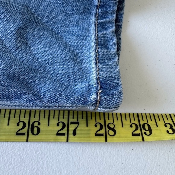 WHBM Girlfriend Denim Jeans Size 6 Rhinestones Light Wash Distressed Western - Picture 15 of 16